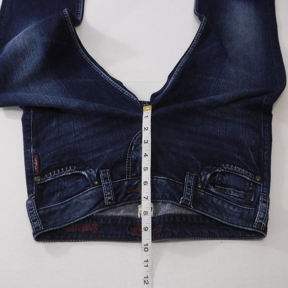 Silver Jeans Santorini Distressed Blue Fade Capri - Picture 10 of 11